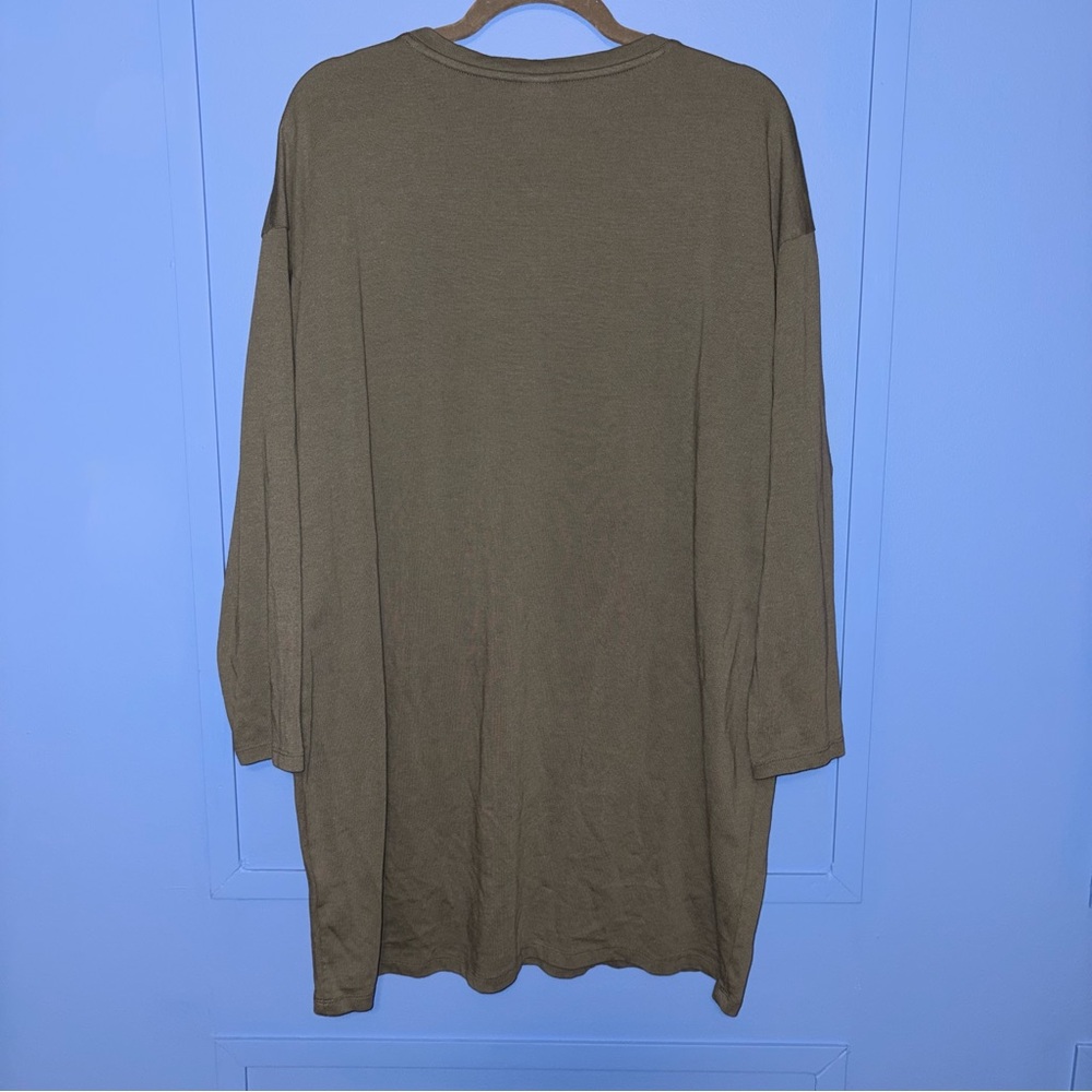 H&M Sage Green Long Sleeve Dress - Size M - Picture 2 of 4